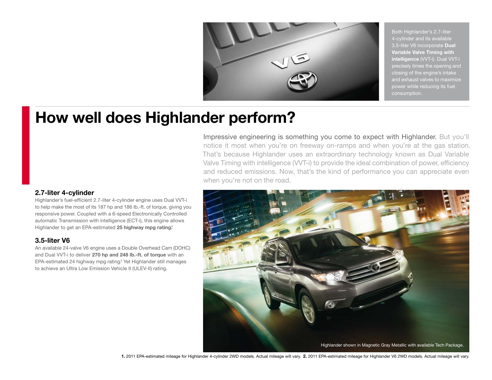 2011 Toyota Highlander Brochure Page 16